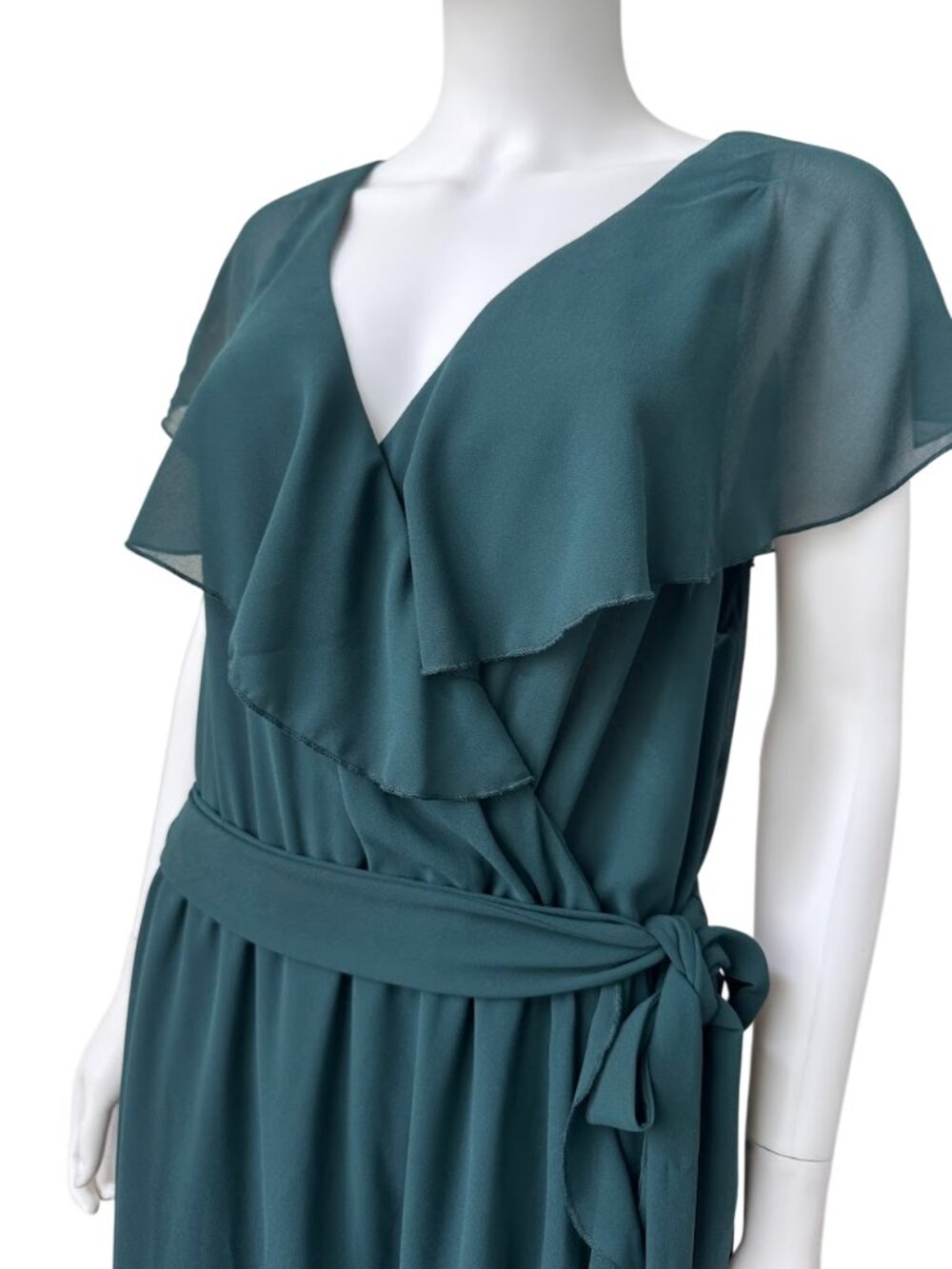 Show Me Your Mumu Jess Ruffle Midi Dress XXL Green Wedding Guest - Picture 4 of 9